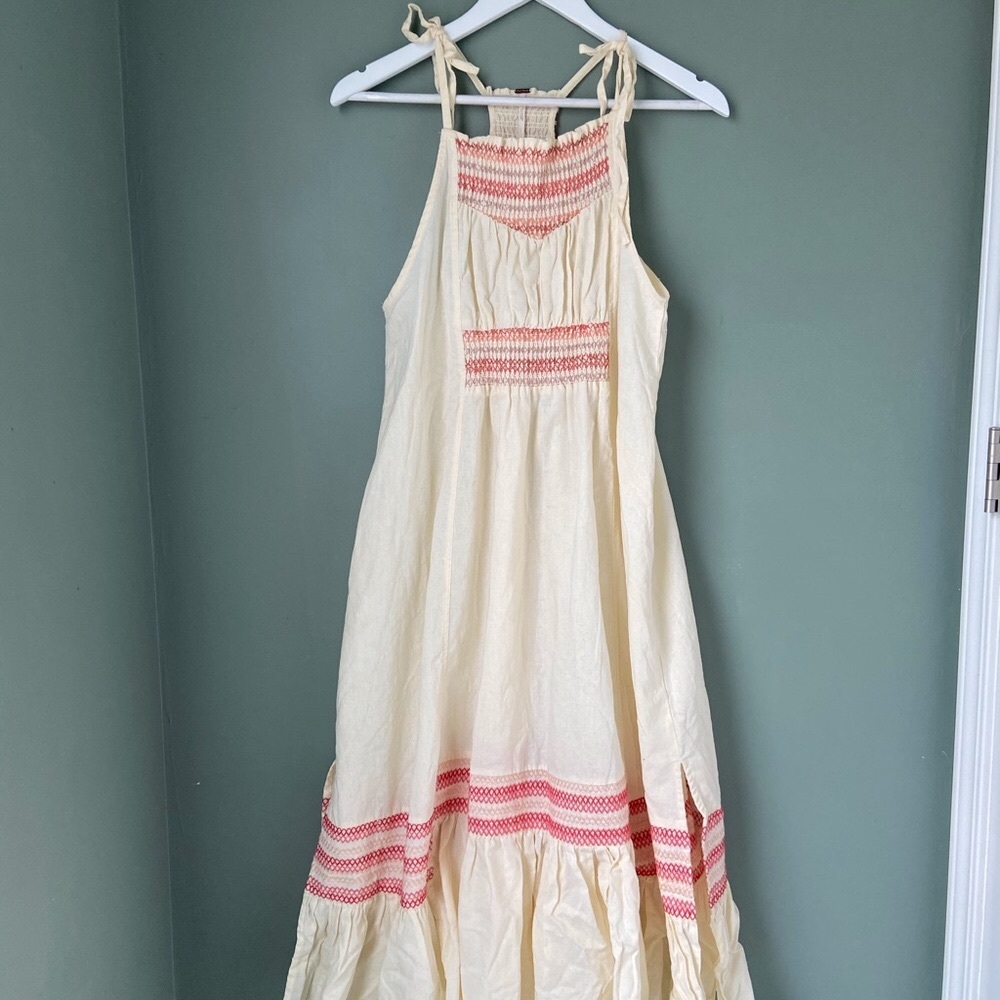 Free People Another Love Embroidered Maxi Dress